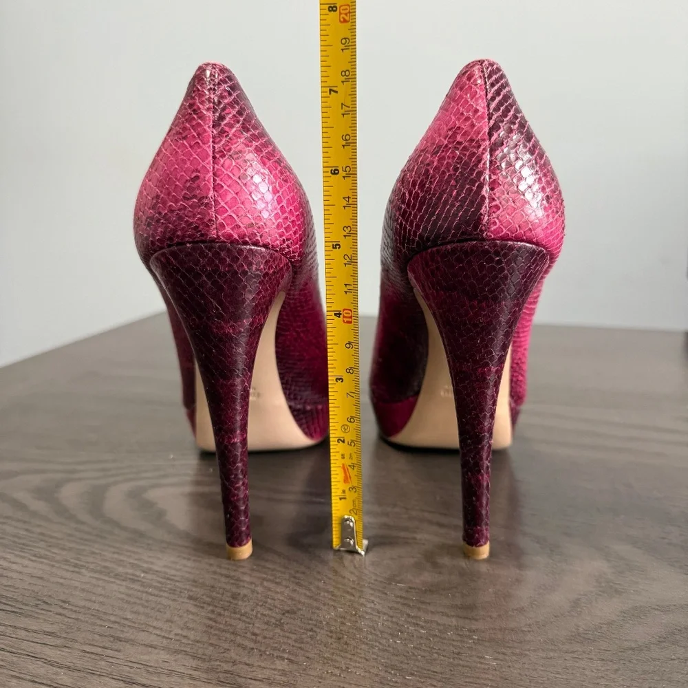Miu Miu Prada Snakeskin Open-toe Pumps Platforms‎ Size 11 B